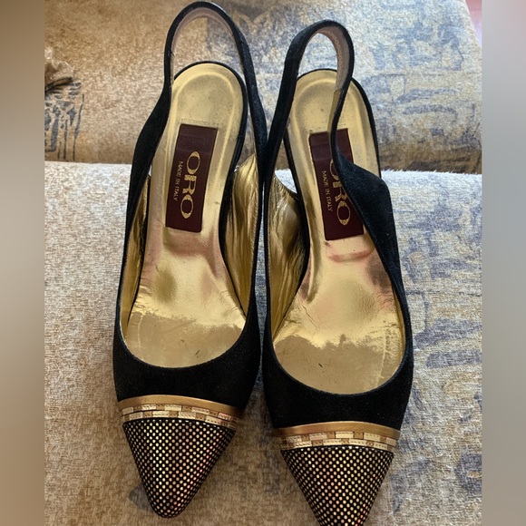 ORO made in Italy woman’s sling back shoes size 38 - Picture 1 of 14